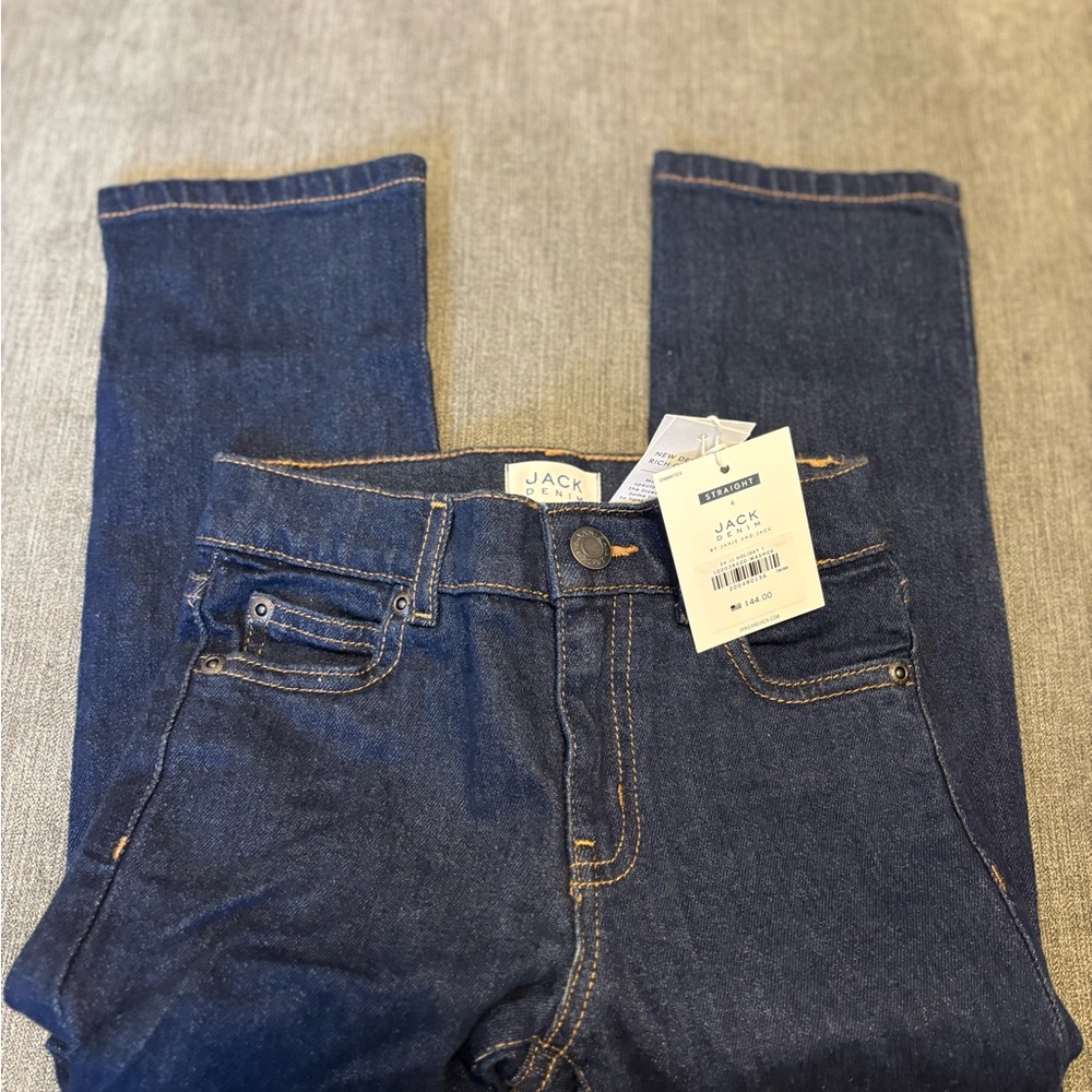 Janie and Jack straight jeans in rinse dark wash